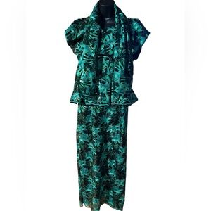 Custom made emerald green formal dress